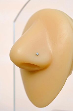 316 L Çelik Mini Yıldız Hızma Burun Piercingi Gümüş Renk