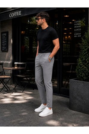 Erkek Slim Fit Diz İzi Yapmayan Esnek Chino Pantolon