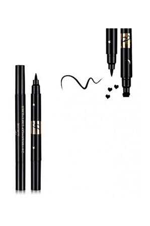 Bir Tarafı Kalem Bir Tarafı Kalp Baskılı Eyeliner