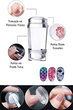 Tırnak Süs Damgalama Stamper Kolay French Aleti
