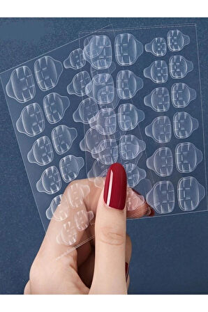 Tırnak Yapıştırma Stickeri. 9 Paket X 24 'lü Set Tırnak Yapıştırıcı Seti