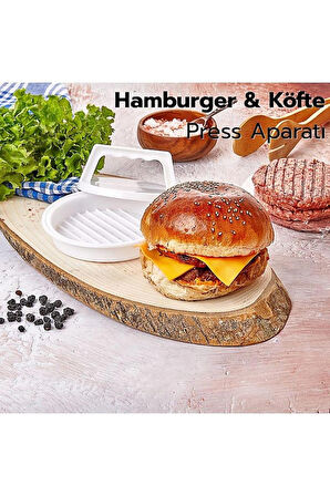 Hamburger ve Köfte Press Aparatı Tutma Kollu Köfte Press Aparatı