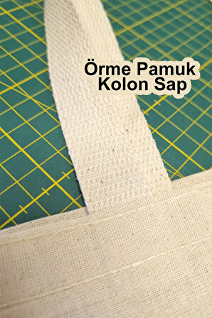 Kedi Desenli %100 Pamuk Bez Omuz Çantası