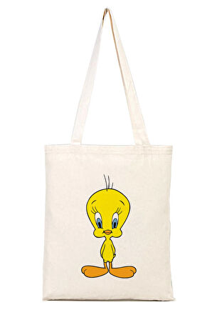 Tweety %100 Pamuk Bez Omuz Çantası
