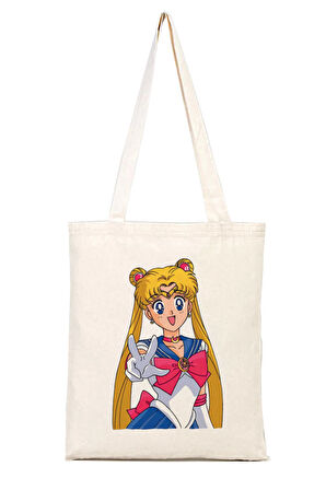 Sailor Moon %100 Pamuk Bez Omuz Çantası