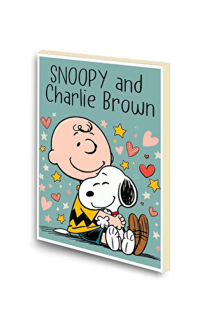 Snoopy ve Charli Brown Baskılı A6 Küçük Boy Çizgisiz Defter