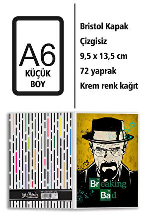 Breaking Bad Walter White Baskılı A6 Küçük Boy Çizgisiz Defter