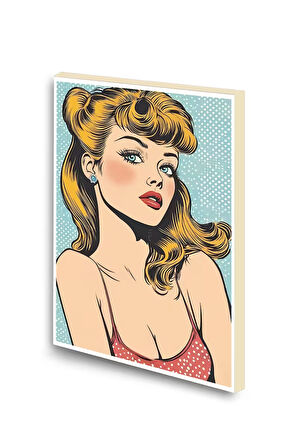 Retro Kadın Baskılı A6 Küçük Boy Çizgisiz Defter