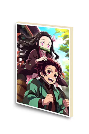 Demon Slayer Baskılı A6 Küçük Boy Çizgisiz Defter