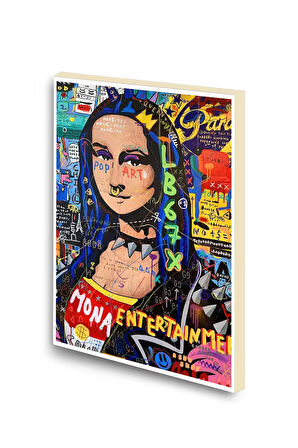 Pop Art Mona Lisa Baskılı A6 Küçük Boy Çizgisiz Defter