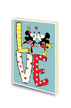 Mini ve Miki Mouse Baskılı A6 Küçük Boy Çizgisiz Defter