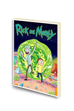 Rick And Morty Baskılı A6 Küçük Boy Çizgisiz Defter