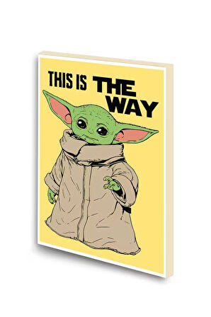 Baby Yoda Grogu Baskılı A6 Küçük Boy Çizgisiz Defter