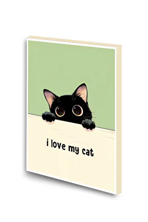 i love my cat Baskılı A6 Küçük Boy Çizgisiz Defter