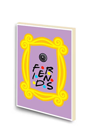 Friends Çerçeve Baskılı A6 Küçük Boy Çizgisiz Defter