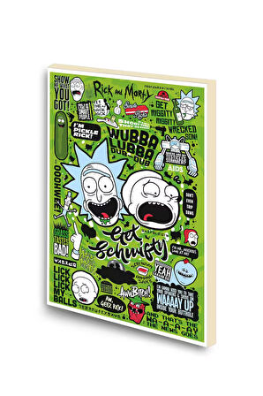 Rick And Morty Baskılı A6 Küçük Boy Çizgisiz Defter