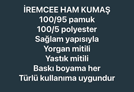 HAM KUMAŞ AMERİKAN BEZİ PAMUKLU EN 1.50 cm