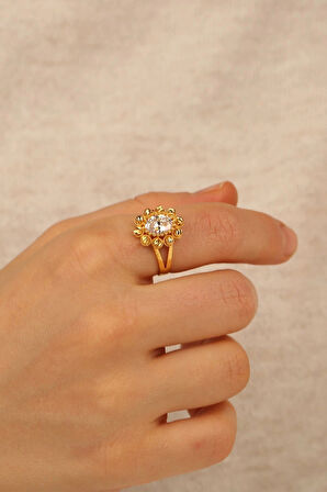 Dorikalı Tektaş Altın Yüzük