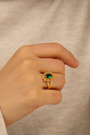 Dorikalı Tektaş Altın Yüzük