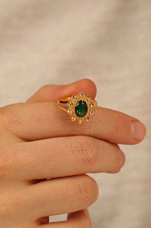 Dorikalı Tektaş Altın Yüzük