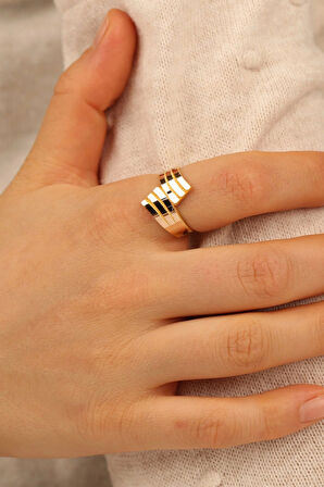 Ajda 3 Sıralı Altın Yüzük