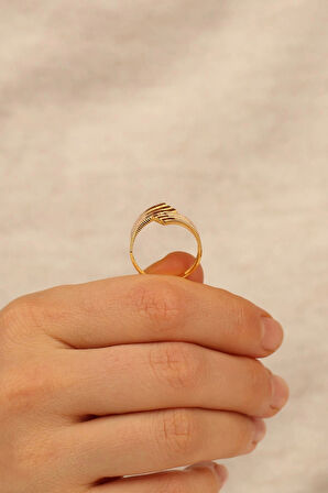 Ajda 3 Sıralı Altın Yüzük