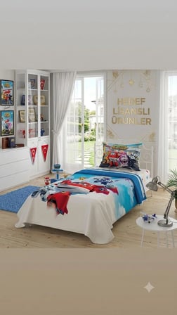Taç Lisanslı Harika Kanatlar Flight Tek Kişilik Pike Takımı (100x200 Fitted Çarşaflı)
