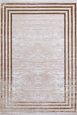 Kaliteli Viskon Halı Sık Dokuma Salon-oturma Ve Hol Odası Halısı Türkmen Halı Harmony 21023 Kahve