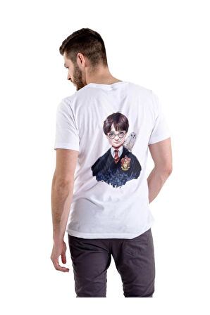 Harry ve Hedwig Baskılı Beyaz T-shirt