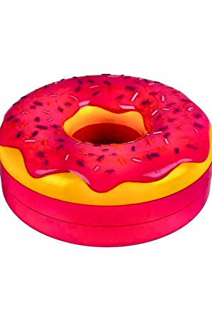 Donut Şekilli 2 Katlı Makyaj Güzellik Seti Kız Çocuk Eğitici Oyuncak Erkek Çocuk Oyuncaklar