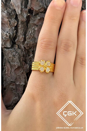 Hasır Yonca Altın Yüzük