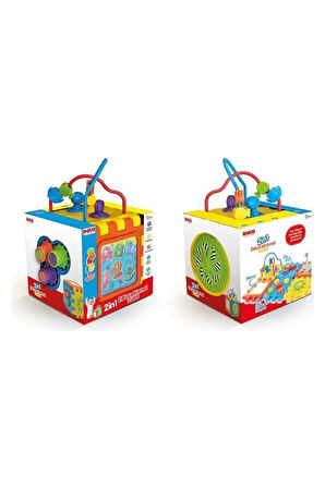 Akdenizpos  CO01 5092 2 In 1 Eğitici Küp  Puzzle -  Dolu Oyuncak (Yeni)