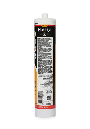 Hatfix Silikonize Mastik Beyaz 2 Adet 500Gr
