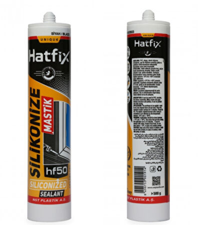 Hatfix Silikonize Mastik Siyah 2 Adet 500Gr