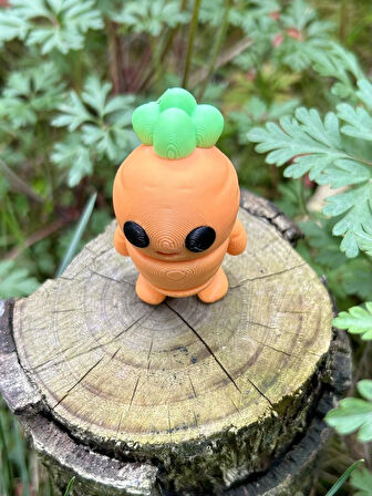 Havuç Oyuncak Figür - Kutunun En Cesur Zıplayanı 🥕3D Hareketli Organik Model -Orta Boy