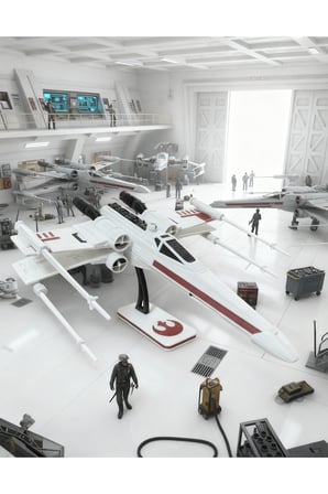 Hawk Airforce Maket Uçak Çocuk Gelişim Realistik YapBoz Puzzle Uçağı Savaş X-Wing Model