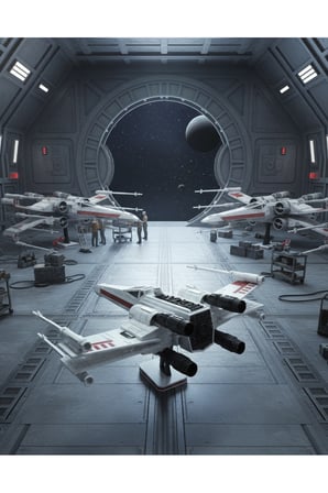 Hawk Airforce Maket Uçak Çocuk Gelişim Realistik YapBoz Puzzle Uçağı Savaş X-Wing Model