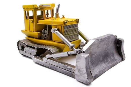Dekoratif Metal Buldozer