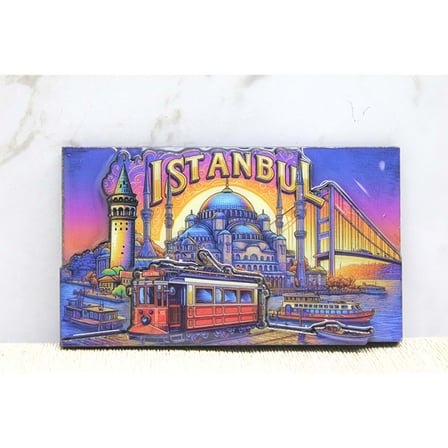 Ahşap İstanbul Temalı Magnet