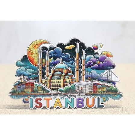 Ahşap İstanbul Temalı Magnet