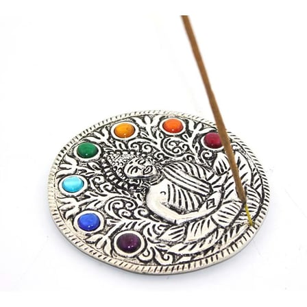 Metal 7 Çakra ( Chakra ) Buda Tütsülük