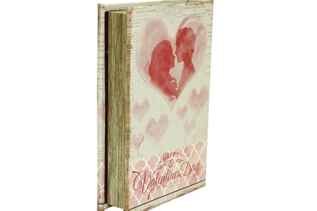 Kutu Kitap Aynalı Valentine Dekoratif Hediyelik