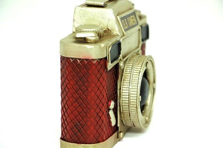 Dekoratif Metal Fotoğraf Makinesi Obje Biblo Vintage Hediyelik