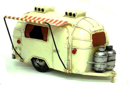 Dekoratif Metal Karavan Tenteli Vintage Biblo Hediyelik