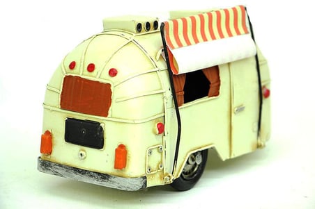 Dekoratif Metal Karavan Tenteli Vintage Biblo Hediyelik