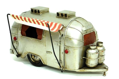 Dekoratif Metal Karavan Tenteli Vintage Hediyelik