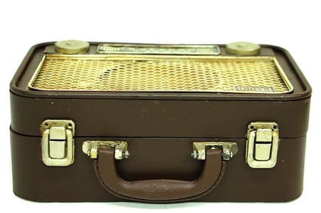 Dekoratif Metal Radyo Bavul Vintage Dekoratif Hediyelik
