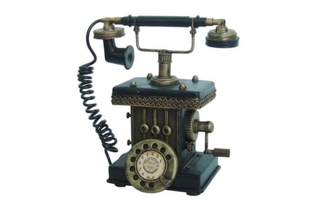 Dekoratif Metal Telefon Kumbaralı Kumbara Biblo Hediyelik