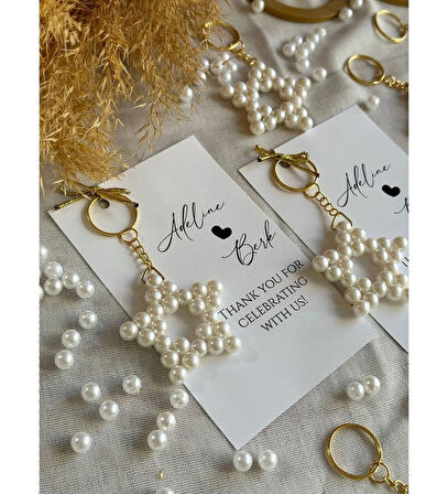 inci boncuk anahtarlık Doğum Günü Hediyelik-Mevlid Hediyesi- Yenidoğan Hediyelik Anahtarlık (10 adet)