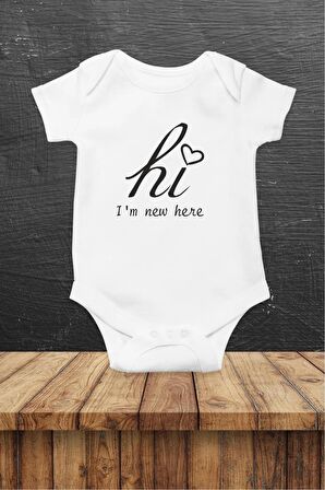 hi i am new here Özel Tasarım Bebek Zıbın Pamuklu Çıtçıtlı Body